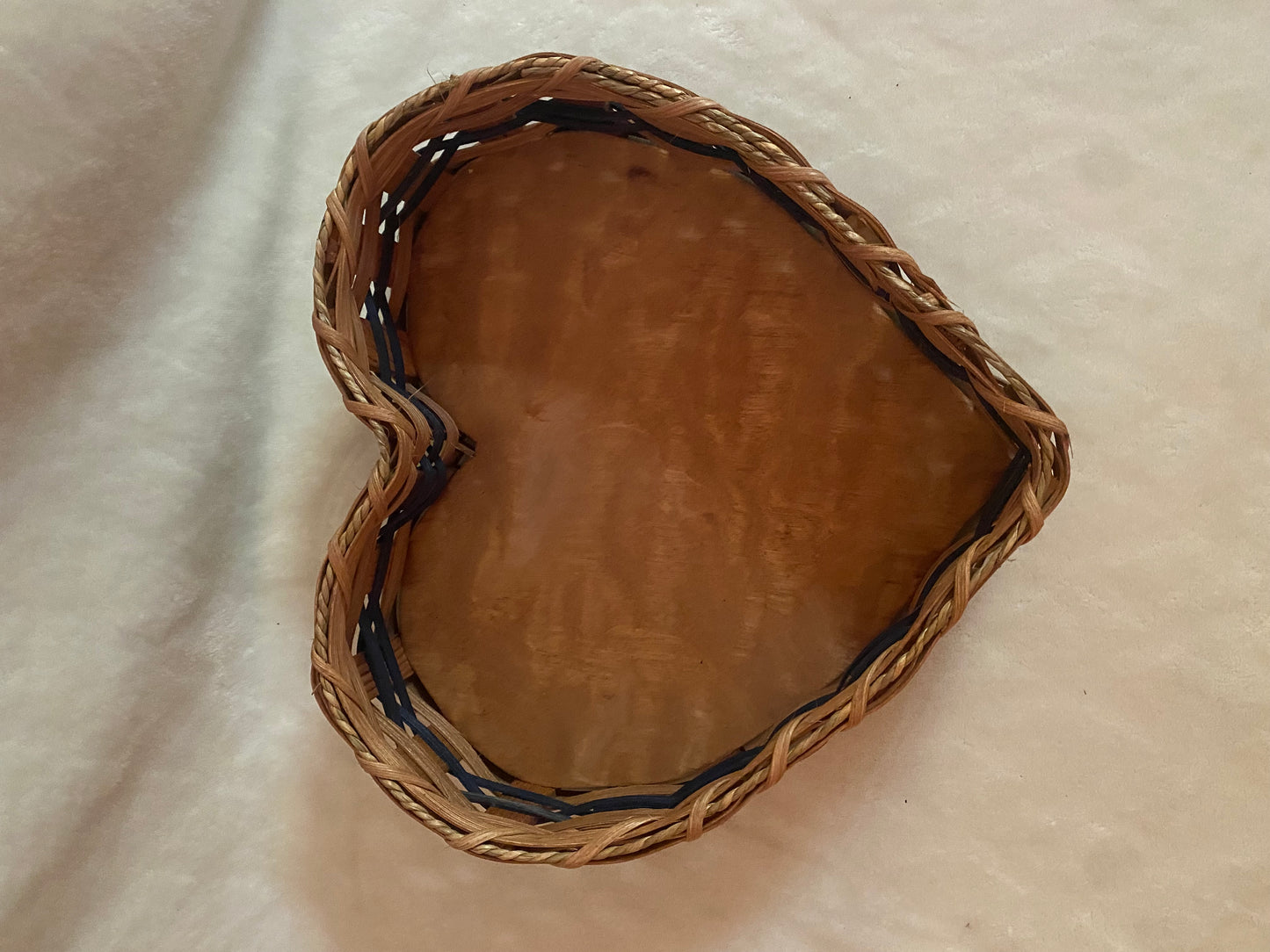 Heart Wicker Basket